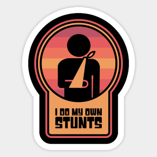 Stunts - Get Well Gift Fractured Broken Shoulder Sticker